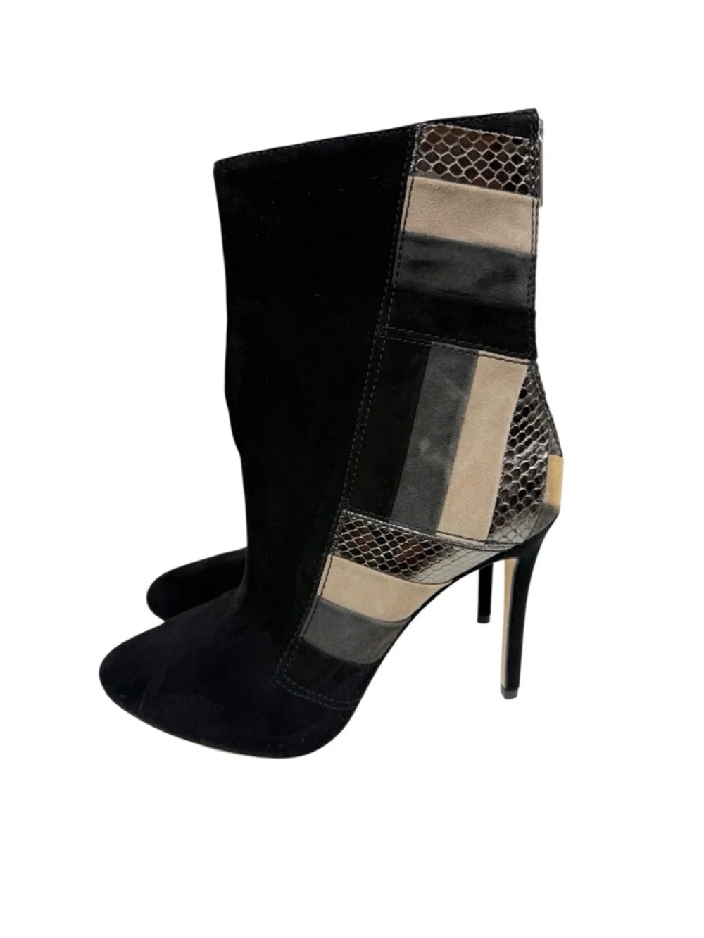 Michael Michael Kors Rosamond Suede Patchwork Stiletto Booties Boots Size 9